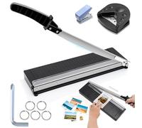 WJMY Massicot en acier A4/B5/A5/B6/B7 - Capacité de coupe de 8 feuilles - Massicot à levier - Pour matériaux : tôles fines, cuir, photos