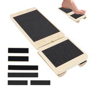 WJMY Planche d'équilibre monobloc en bois, entraînement de l'axe des jambes, entraînement de force de la cheville, entraînement d'équilibre, augmentation de la force et de la stabilité du pied, outils