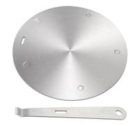 WJMY Plaque d'adaptation induction Ø 24 cm, plaque à induction pour casseroles normales, en acier inoxydable, avec poignée amovible