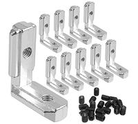 WJMY Profile Aluminium Corniere 90° Angle Interne Rainure en T Supports de Raccord d’angle Intérieur, Joint à Angle L-Forme pour Series 3030 Fente 8mm