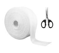 WJMY Rouleau de ruban adhésif en fibre de verre, tapis en fibre de verre, tissu d'armature, bande de recouvrement des joints (non adhésif), avec 1 paire de ciseaux (26 m x 3 cm)