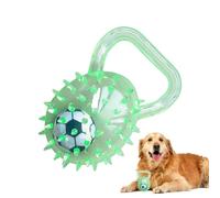 WJnflQN Balles pour chien | Balle pour chiot avec ballon de football à l'intérieur, jouet à mâcher pour chien en caoutchouc avec une poignée | pour l'entraînement intérieur et extérieur et l'emploi