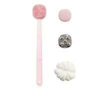 WJnflQN Brosse de Douche Dos - Poils Denses Double Face Manche Long Anti-Dérapant | Frottoir Douche | pour Maison, Dortoir, Appartement, Salle de Bain, École
