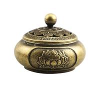 WJnflQN Brûleur d'encens | Brûleur d'encens en forme de fleur en bronze antique - Petit bol d'encens pour la méditation et la relaxation spirituelle