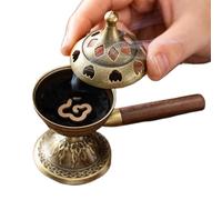 WJnflQN Brûleur d'encens rotatif - Porte-encens rotatif moderne, esthétique, accessoire diffuseur de parfum, récupérateur de cendres, réutilisable pour salon, chambre à coucher, studio de yoga