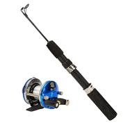 WJnflQN Canne à pêche et moulinet, canne à pêche avec moulinet, barre de pêche Reel Combo Pôle rétractable, fibre de carbone, portable pour sports de plein air