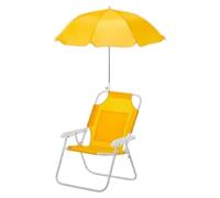 WJnflQN Chaise de Plage Enfant,Chaise Réglable avec Parasol | Structure Renforcée Anti-Dérapante pour Voyage Jardin Piscine Pique-Nique Extérieur