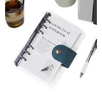 WJnflQN Classeur A6 | Planificateur transparent à 6 anneaux, carnet de travail pour le nettoyage, les vacances, la santé, l'exercice, la lecture, la gestion des tâches