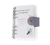 WJnflQN Classeur A6 - Planificateur transparent à 6 anneaux - Carnet de travail pour le nettoyage, les vacances, la santé, l'exercice, la lecture, la gestion des tâches