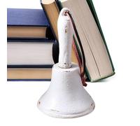 WJnflQN Cloche À Main, Cloche D'école en Fonte, Décoration Sonnette Vintage Portable pour Sonner Attirer L'attention Service, Cloches pour Classe Entrée Porte D'entrée