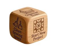 WJnflQN Cube de quilter | Cubes en bois faits à la main | Outil créatif à 6 côtés avec crantée pour quilters, couturières, amateurs de travaux manuels