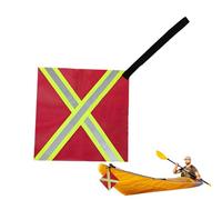 WJnflQN Drapeau de remorquage | Drapeau de voyage de sécurité pour kayak | Marquage d'avertissement réfléchissant haute visibilité résistant à l'eau résistant à l'usure pour canoë bateau vélo voiture
