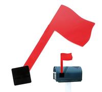 WJnflQN Drapeau rouge pour boîte aux lettres | Boîte aux lettres en acrylique Drapeau rouge, matériel pour alerte extérieure, maison, maison, brique, ferme