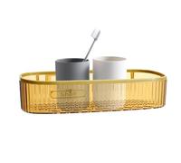 WJnflQN Étagère de Salle de Bain d'angle Triangle - Étagères murales d'angle pour Salle de Bain | Étagère rectangulaire sans poinçon Auto-adhésif avec Base Creuse pour cosmétique