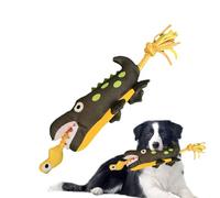 WJnflQN Jouet à mâcher pour chien - Crocodile et canard - Jouet à mâcher en peluche avec couineur - Pour l'intérieur et l'extérieur - Pour chiens de petite, moyenne et grande taille