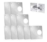 WJnflQN Kit de réparation de charnière - latérale de charnière en acier inoxydable - Planche de réparation de charnières en acier inoxydable pour protéger les portes d'armoires de cuisine et