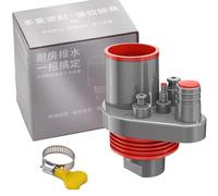 WJnflQN Kit de tuyau d'évier de cuisine - Adaptateur de canal pour fosse septique, cave commerciale, siphon de sol