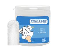 WJnflQN Lingettes Doigts Nettoyantes pour Oreilles de Chien,Lingettes Doigts Nettoyantes pour Soins des Oreilles des Animaux | Double Face Fournitures Nettoyage Chien Chat Toilettage Préparation