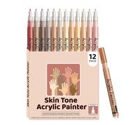 WJnflQN Lot de 12 crayons de peinture à ongles pour la peau - Outils de manucure pour la main, visage, les festivals, les étudiants, les fêtes, les voyages, sur la céramique et papier pour
