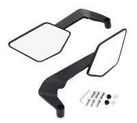 WJnflQN Lot de 2 rétroviseurs de moto pour guidon, accessoires de vélo avec coques réfléchissantes rotatives pour la conduite quotidienne, les excursions d'aventure et les voyages, comme cadeau pour