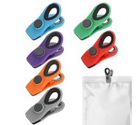 WJnflQN Lot de 6 pinces réutilisables pour sachets à frites, outils de cuisine, outil de fermeture antidérapant pour réfrigérateur