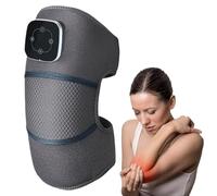 WJnflQN Masseur chauffant pour genou - Genouillère chauffante avec 5 réglages de chaleur - 3 modes de vibration, masseur sans fil pour genoux, coudes, épaules et relaxation