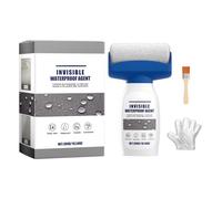 WJnflQN Mastic étanche transparent - Spray adhésif pour béton - Kit de réparation multifonction avec pinceau et gants pour sceller la salle de bain, la piscine et le toit