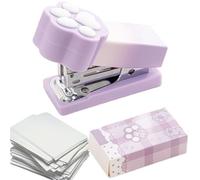 WJnflQN Mini agrafeuse - Attaches à papier en forme de griffe de chat | Petite agrafeuse | Pour 2 à 15 feuilles reliées pour fêtes, bureau, école, salle de classe, voyage, étudiants, enfants