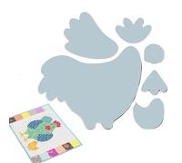 WJnflQN Modèles de courtepointe, ensemble de modèles de matelassage de poulet, en acrylique, réutilisable, en forme de poulet, règle de, réutilisable, à la main, agences artisanales