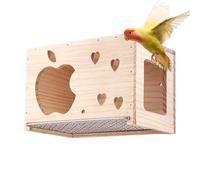 WJnflQN Nichoir en bois pour perruches - Élevage d'animaux sculptés - Pour pinsons, conures, inséparables, canaris, jardin, balcon, terrasse, jardin