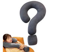 WJnflQN Oreiller de voyage créatif en forme de U, coussin de voyage pour le cou | Grand coussin créatif avec point d'interrogation en forme de U de 53 cm | Doux et multifonctionnel pour le cou et