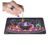 WJnflQN Outils divinants, Tapis pendulaire, Pendule en Caoutchouc - Pendule métaphysique, Accessoires d', Fournitures de sorcière Portables pour la Lecture de Tarot, la Recherche de Sagesse