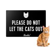 WJnflQN Panneau Chat Humoristique - Ne Laissez Pas Sortir Le Chat Accroche-porte,Signes Décoratifs Mural Bois pour Maison Salon Chambre Café Bureau