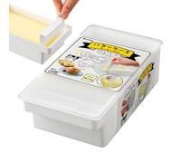 WJnflQN Plat à beurre hermétique - Distributeur de beurre rectangulaire avec couvercle - Bol à crème multifonction - Bol à confiture portable pour plan de travail, réfrigérateur