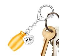 WJnflQN Porte-clés d'urne pour Animaux de Compagnie, Porte-clés d'urne de crémation pour Animaux de Compagnie | Cylindre Souvenir de Porte-clés d’urne pour Chien,Urne commémorative avec Empreintes de
