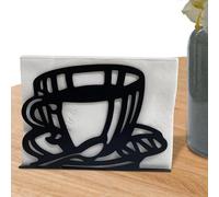 WJnflQN Porte-serviette pour table, support de serviette verticale - Tasse de café Forme des porte-serpents noirs modernes,Dispensateur de serviette en papier à cocktail pour les gadgets ustensiles de
