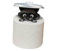 WJnflQN Porte-serviettes en papier, support de rangement pour serviettes en papier raton laveur, joli décoration de salle de bain pour cuisine, maison, appartement, ferme, camping-car