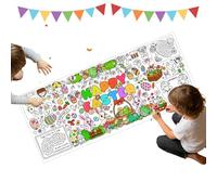 WJnflQN Poster géant de Pâques à colorier | 76,2 x 183 cm - Imperméable - Grande décoration - Rouleau de coloriage - Pour Pâques, automne, vacances, réunion de famille, fête d'amis, activité de salle