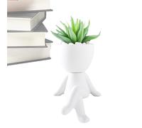 WJnflQN Pot de fleurs en céramique en forme de corps humain pour décoration de chambre à coucher, bureau