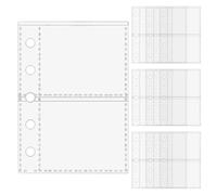 WJnflQN Protège-feuilles transparentes M5 à 5 anneaux - Pochettes transparentes pour documents, professionnels, voyageurs, artistes, enseignants, chefs de projet, personnel administratif, étudiants
