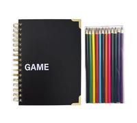 WJnflQN Suivi des Dépenses Mensuelles | Cahier de Jeu à Points | Planche à Écrire Lisse Planner Reliure Impression Claire pour Objectifs Épargne Maison Voyage