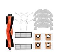 WJREGG Compatible avec Xiaomi Robot Vacuum X10 Pièces de Rechange Accessoires Brosse latérale Principale Filtre Hepa Chiffon de vadrouille Sac à poussière(15pcs)