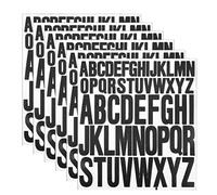 WJRQD Lettres Adhésives, 25mm 5mm Lettres Adhésives Scrapbooking Stickers Scrapbooking Lettres Autocollants Alphabet en Vinyle Imperméable pour Artisanat, Boîtes Aux Lettres-6 pcs(Noir)