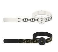 WJRQD Ring Sizer, Mesureur de Taille de Bague Réutilisable, 2 Pièces Doigt Taille Jauge, Compteur de Taille de Bague, Outils pour Mesurer Taille des Bagues, Mètre Ruban pour Mesurer Tailles Doigts