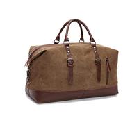 Wjsdsg Sac de voyage, sac de voyage, sac à bandoulière pour ordinateur portable, sac à main multifonction pour homme et femme, Petit modèle marron., 46*28*22cm