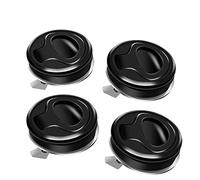 WJSKDQ Lot de 4 loquets de traction encastrés avec poignée de 3,8 cm pour bateau, terrasse, porte, casier, matériel d'armoire, loquet de trappe marine, noir