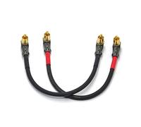 WJSTN -061 Lot de 2 câbles audio RCA à angle droit 20,3 cm mâle-mâle RCA (20,3 cm)
