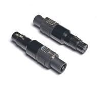 WJSTN Adaptateur Speakon vers XLR à 3 broches, Noir, Connecteur Professionnel, Lot de 2, pour Systèmes PA, Équipements DJ, Amplificateurs, Consoles de Mixage (Speakon Mâle vers XLR Femelle)