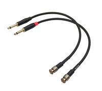 WJSTN Câble audio TS 6,35 mm vers prise BNC, BNC mâle vers adaptateur mono mâle de 0,635 cm pour vidéosurveillance et plus encore