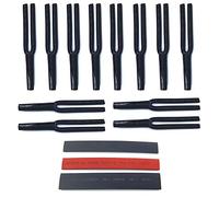 WJSTN Lot de 12 gaines isolées thermorétractables pour câble de haut-parleur - 10 mm - 2 conducteurs - Noir - Ratio de rétrécissement : 2 : 1,8 m